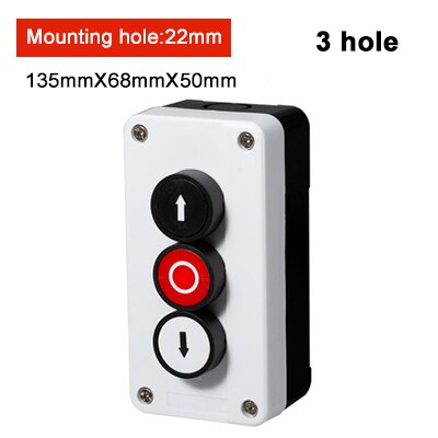 Arrow symbol indicates start and stop self-reset Momentary Waterproof button box switch emergency stop industrial control box: 3