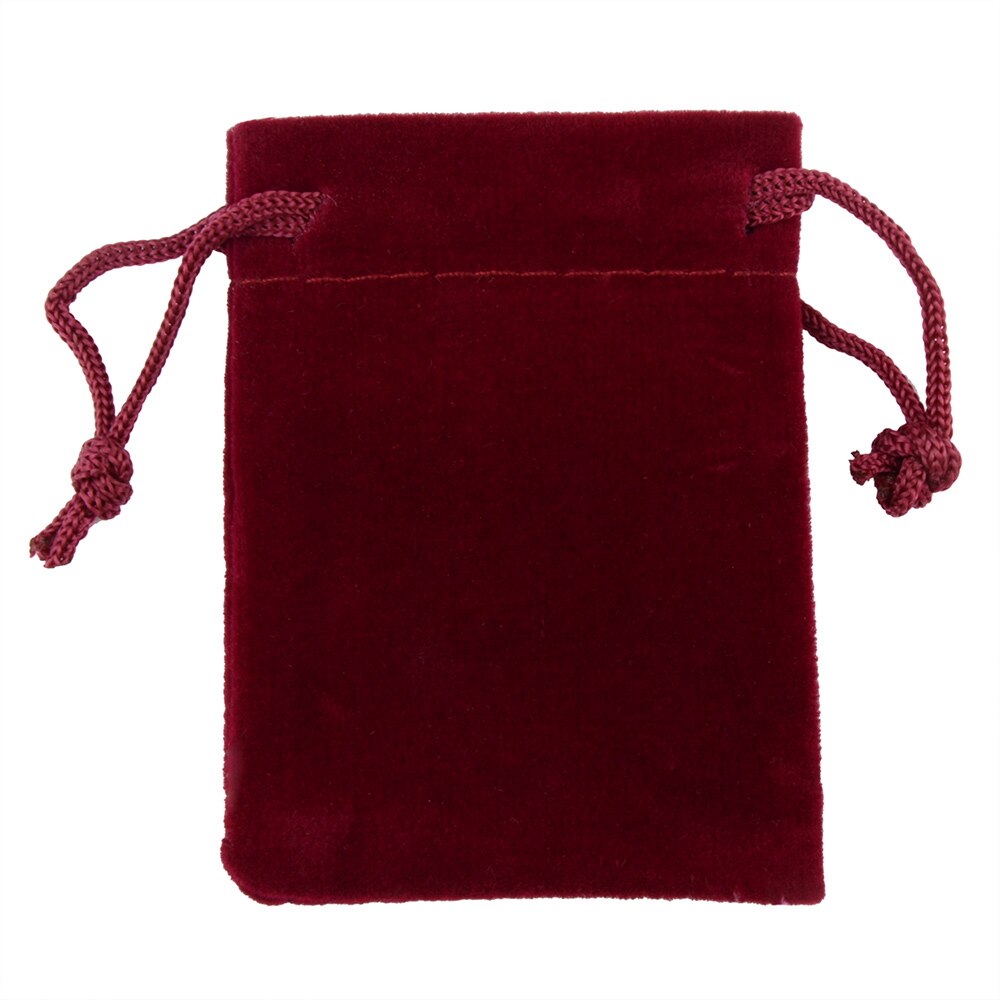 10 sztuk/partia 5*7cm kolorowe aksamitne torebki opakowania biżuterii wyświetlacz sznurkiem pakowania torby i torebki na prezenty: ciemny czerwony