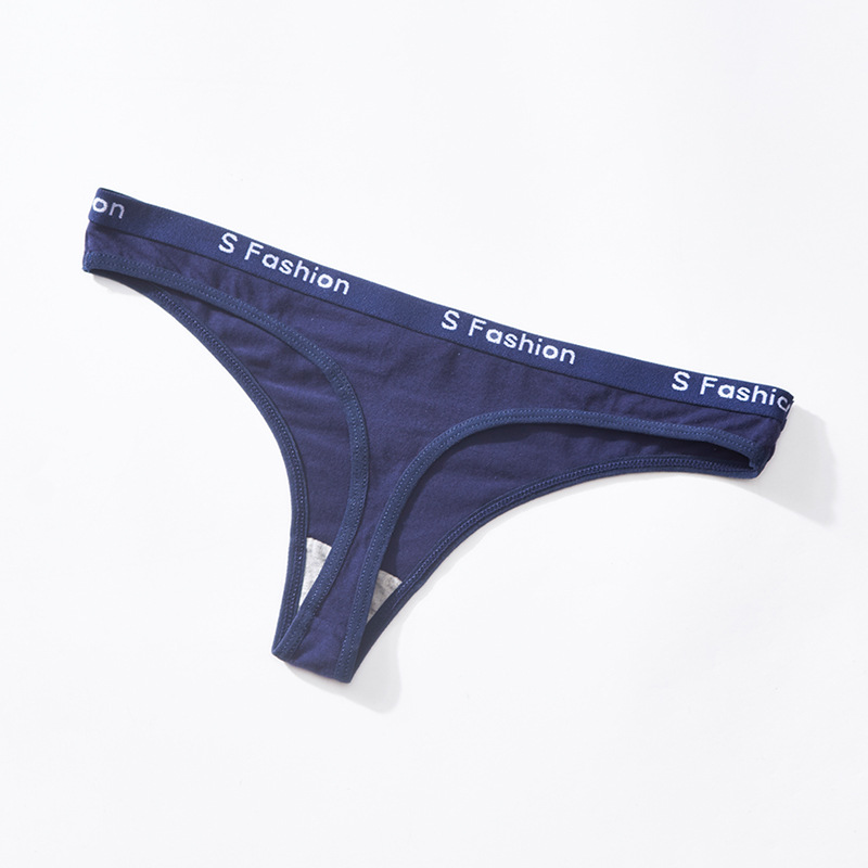 Sexede g-strenge dame bomuldstrusser lavtaljede g-strenge stribet ensfarvet underbukser pige komfortable trusser g-streng bikini: Xl / Brun