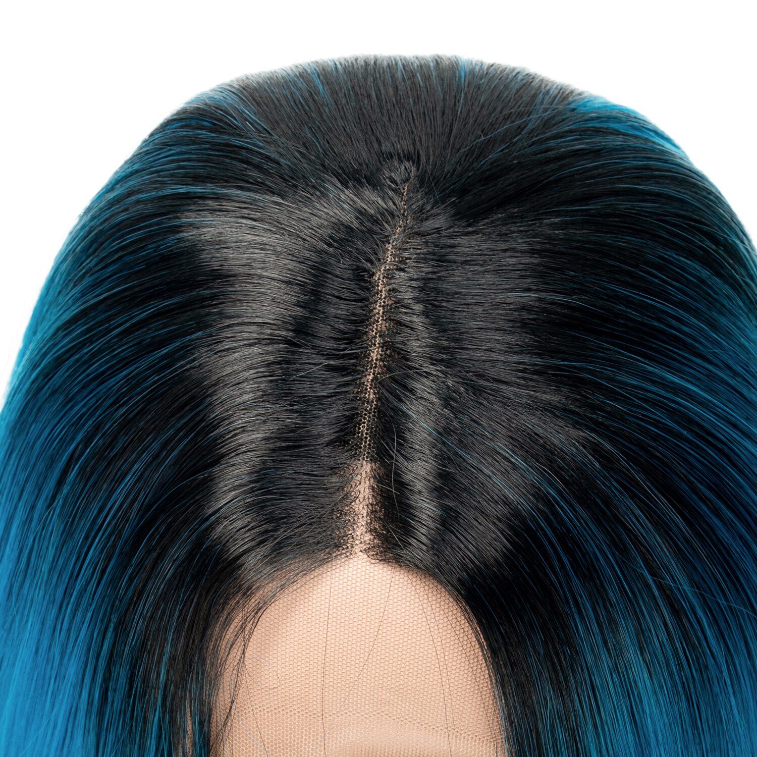 Lace Front Synthetic Hair Blue Wigs Natural Color Heat Resistant Synthetic Hair Wig For Women Middle Part Lace Front Wigs