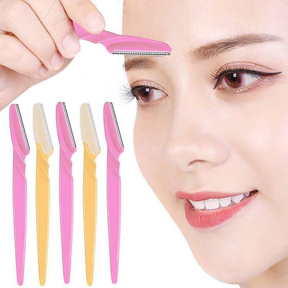 3/10pcs Eyebrow Trimmer Blade Shaver Portable Facial Face Razor Eyebrow Shaper Shaping Tool Scissors Face Hair Remover for Women