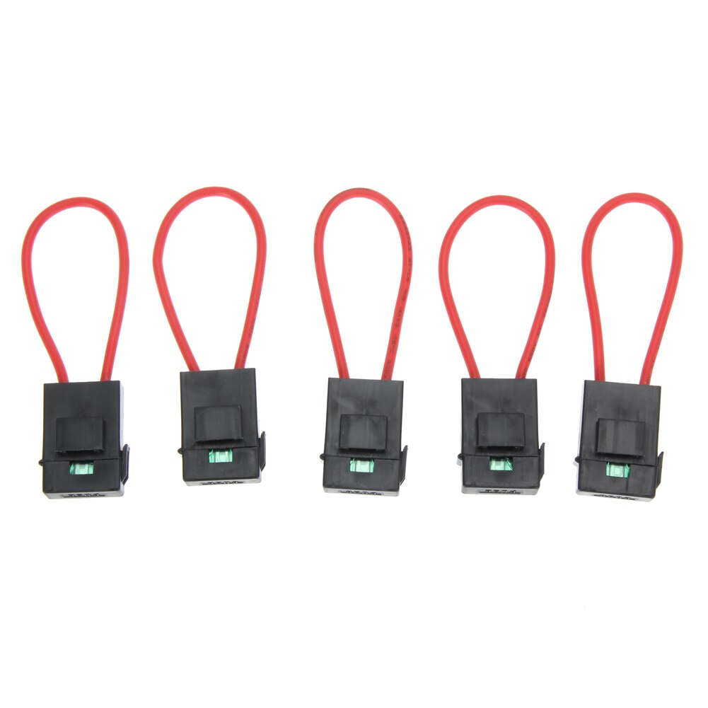 5pcs Mini Inline Fuse Holder with 30A Fuse 22AWG Wire Car Automotive In-Line Fuse Socket for ATO ATC Blade Type Fuses