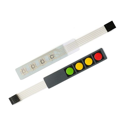 1 2 3 4 Key Button Membrane Switch Matrix Array Keyboard Keypad Control Panel Pad DIY Kit For Arduino: 4 key