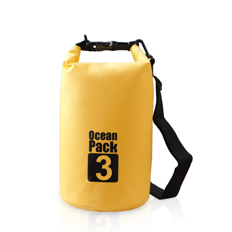 3L Wasserdichte Wasserdicht trocken Tasche Sack Lagerung Packung Beutel Schwimmen draussen Kajak Kanu Fluss Wandern Bootfahren: 3L Gelb