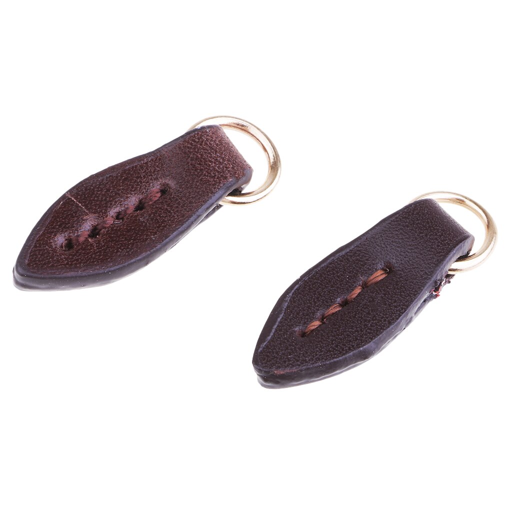 2Pcs DIY Leather Zipper Pull Boot Jacket Bag Purse Replacement Zipper Zip Fixer