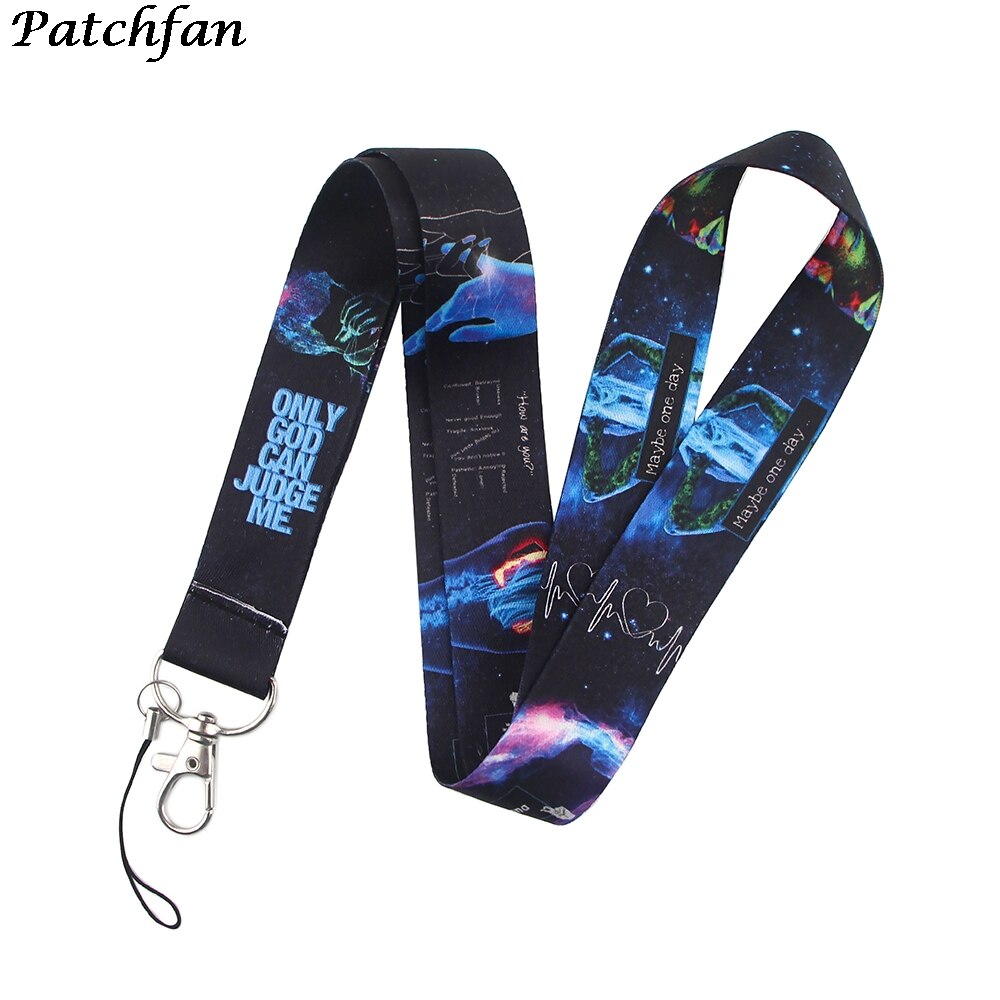 AD018 Patchfan Maan Ruimte Mobiele Telefoon Strap Astronaut Lanyard Neck Strap Voor Key Card Voor Usb Houder Diy Hang Touw: 1