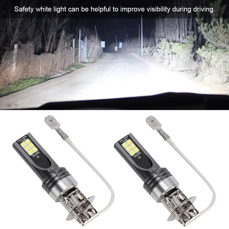 12-24V 36W Automobile Led Fog Light, Led Motorcycle Headlight, Headlight Bulb, 3030 12 LED Driving Light H3