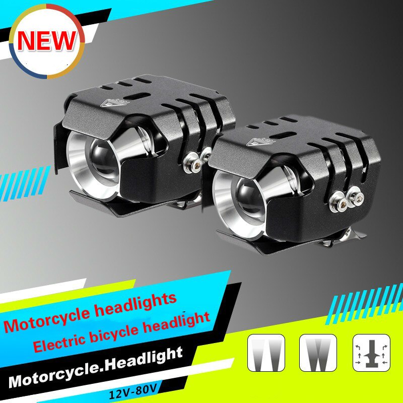 20W LED Motorcycle Off-road Decorative Lamp Projector Headlight Driving Spotlight Scooter Styling Light
