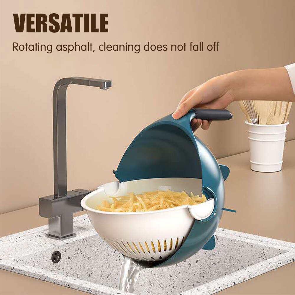 Multifunctional Vegetable Cutter Machine Potato Slicer Radish Grater Shapes Slicer Board Kitchen Tools Vegetable Drain Basket