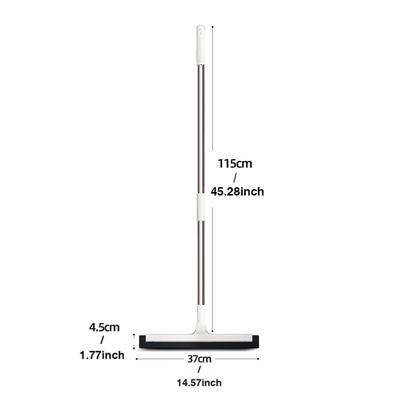 Wiper Mop 180° Magic Broom Floor Brush Scrub Brush with Adjustable Long Handle Scrubber with Stiff Bristles for Tile Cleaning