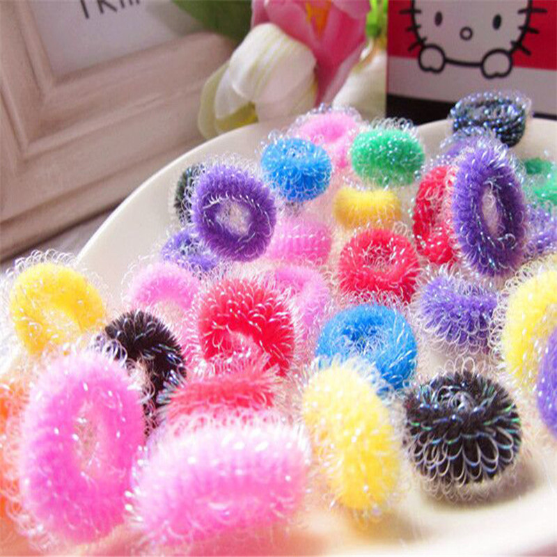 Diameter 40 Stks/pak Candy Kleur Basic Rubber Band Kinderen Kids Elastische Haarband Baby Meisjes Haar Touw Accessoires