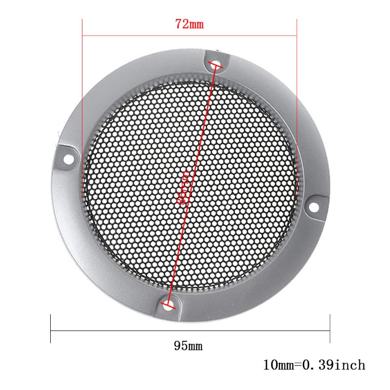 2 uds parrillas altavoz 3 "Marco protector Subwoofer cubierta rejilla malla acero círculo decorativo accesorios DIY