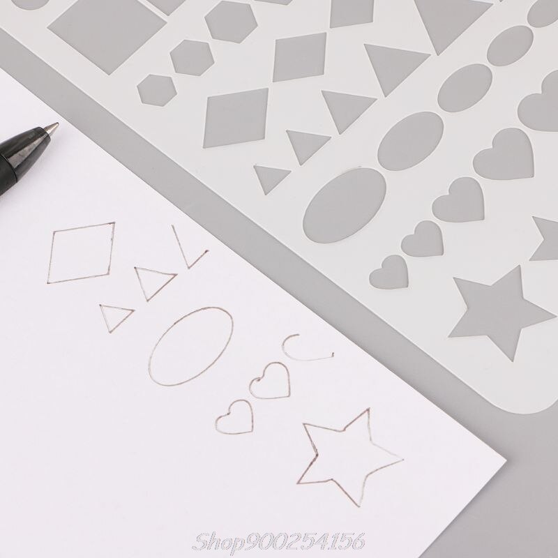 20Pcs Bullet Journal Stencil Set Plastic Planner DIY Drawing Template Diary Decor Craft S19 20