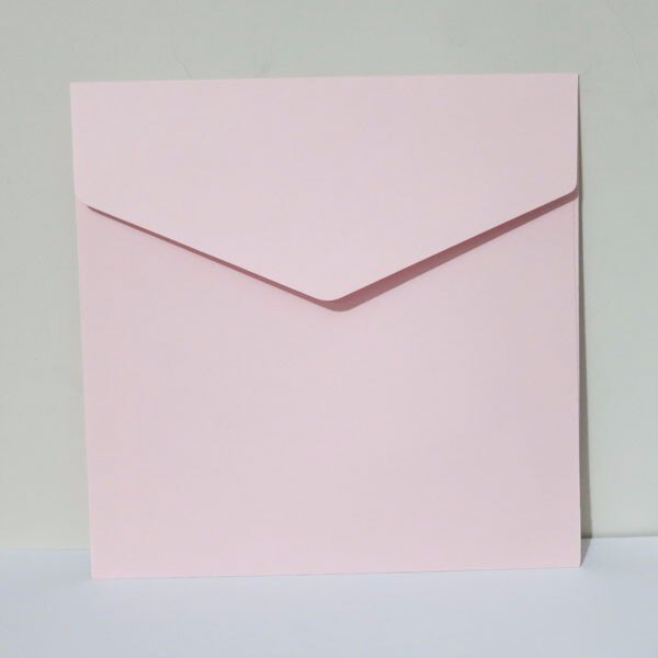 50pcs 127x127mm(5" x 5") Color Paper Envelope CD Storage Sleeve: 127mm Light pink