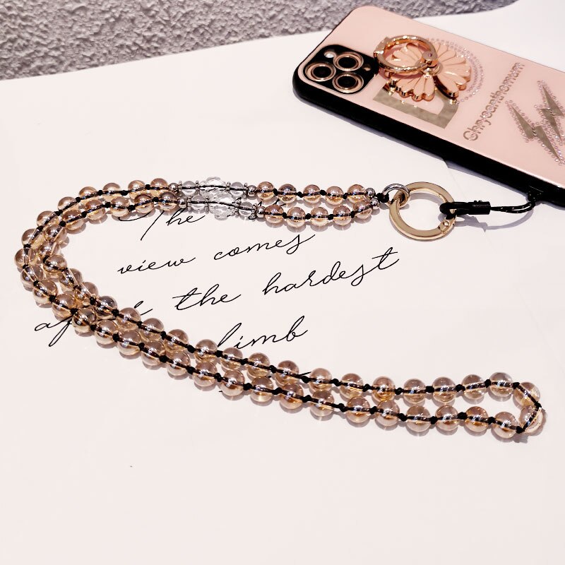 Mobiele Telefoon Lanyard, Ketting, Crystal Bead Hanger, Dual-Gebruik Afneembare Hanger Riem, hand-Geweven Anti-Verloren Touw Hanger