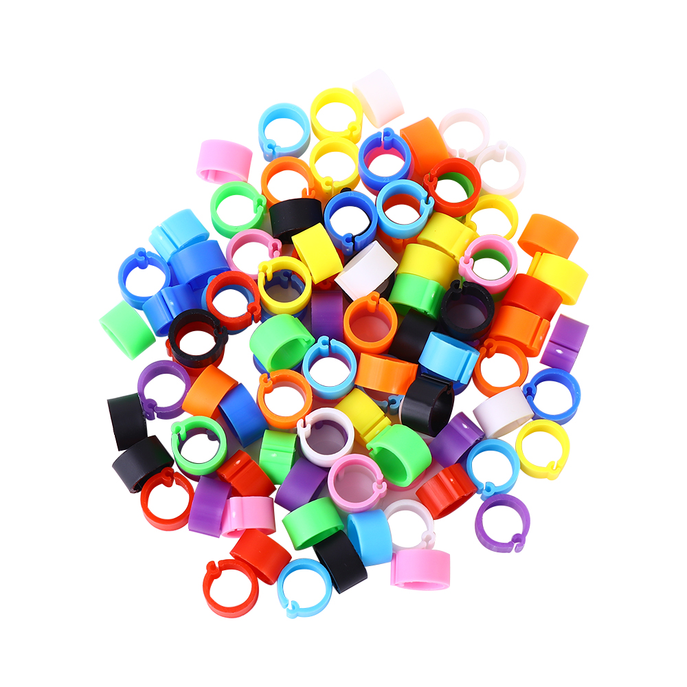 100 Pcs/set Inner Diameter 8mm Pigeon Leg Poultry Dove Bird Parrot Clip Rings Band Foot Ring Pigeon Supplies Bird Appliances