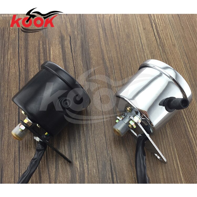 chrome motorcycle Motorcycle Speedometer Meter Double LED Light Odometer speed meter gauge Miles motorbike motocross Tachometer