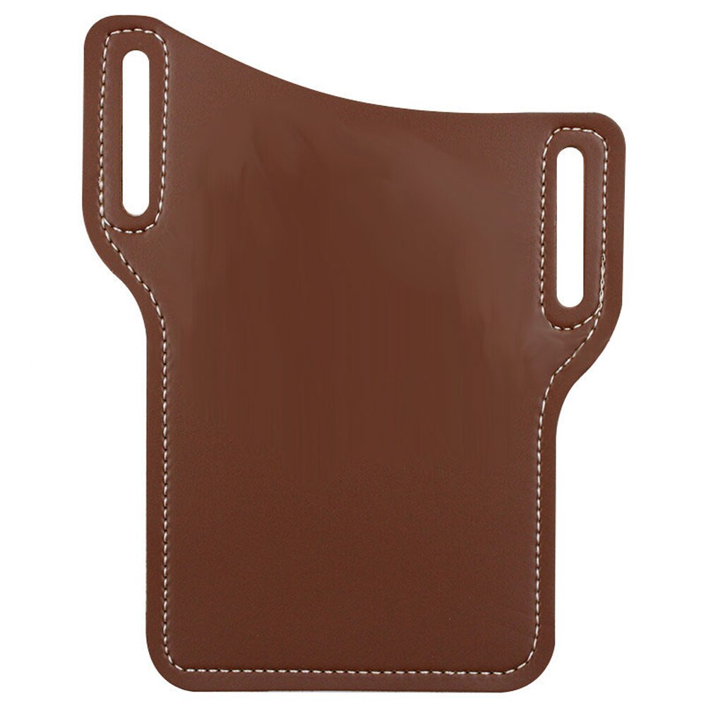 Retro Artificial Leather Mobile Phone Carrier Belt Pouch Men Waterproof Cellphone Loop Holster Protection Case Waist Bag Wallet: Brown