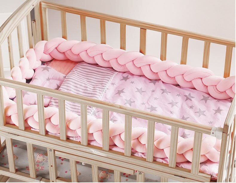 3M di Lunghezza Del Presepe Cuscino abbraccio Cuscino infantile Tessitura Del bambino Imbottiture e Paraurti infantile stanza Del bambino Decorazione Della stanza Del bambino
