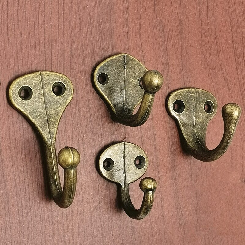 5pcs/lot Silver Antique Hooks Small Wall Hanger Buckle Horn Lock Clasp Hook Hasp Latch For Wooden Jewelry Box Furniture Hardware