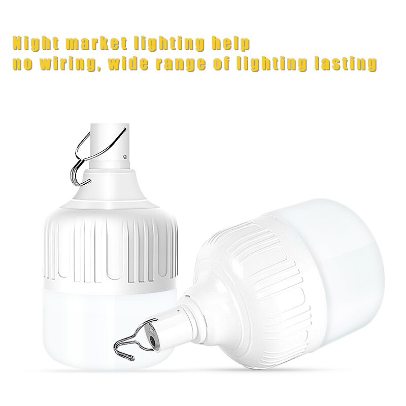 USB Charging LED Bulb Camping/Market Outdoor Lighting 40W/80W/100W/150W/20W Energy Saving lamp Light