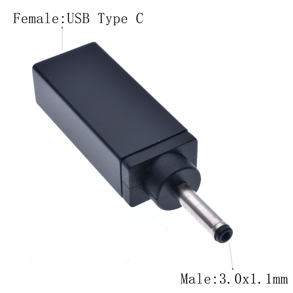 Usb 3.1 usb-c type-c bus  to 5.5 x 2.5mm 7.4 x 5.0mm 4.5 x 3.0mm dc strømforsyning stik konverter bus med pd simulation trigger: 3.0-1.1