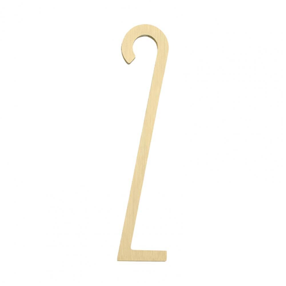 Address Number 3D Effect Wall Ornament Door Number 1-9 Brass Door Number for Apartment Number Sign: 2