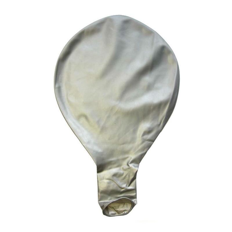 1 Pc Giant Ballon 36 Inch Kleurrijke Ronde Latex Ballonnen Helium Inflable Wedding Verjaardagsfeestje Grote Ballon Decoratie: silver