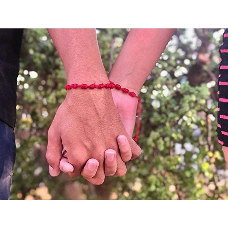 2Pcs 7 Knots Red String Couple Bracelet For Protection Eye Good Luck Amulet For Success And Prosperity Friendship Bracelet