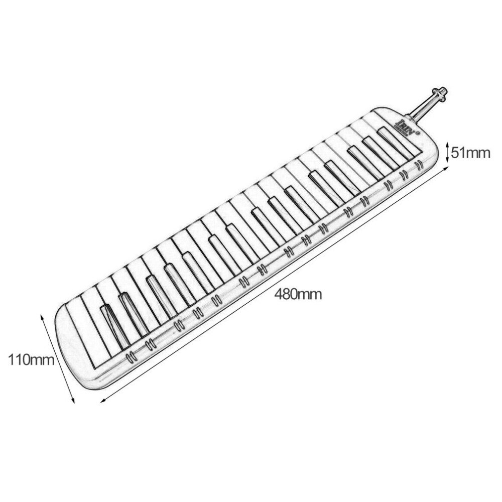 37 Piano Style Keys Melodica Children Students Musical Instrument Mouth Organ Portable Harmonica Pianica w/Carrying Bag