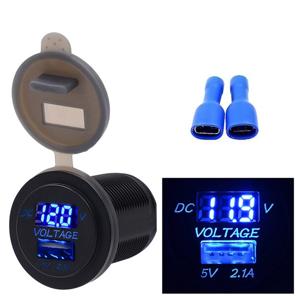 12V Motorfiets Auto Boot Tractor Accessoire Waterdicht Sigarettenaansteker Stopcontact Plug Outlet Auto-Styling: blue