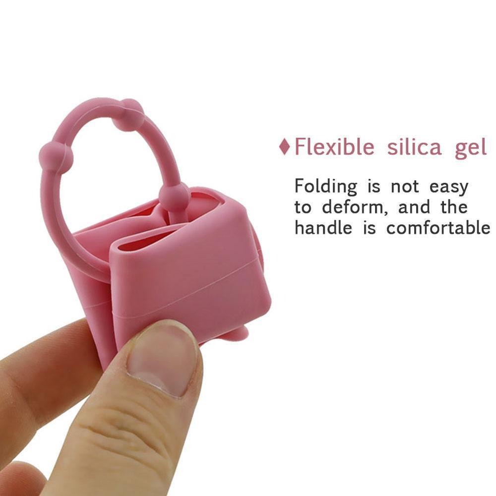 30ML Portable Cute Hangable Silicone Mini Hand Sanitizer No Clean Squeeze Empty Bottle Travel Safe Hand Gel Holder Split Bottles