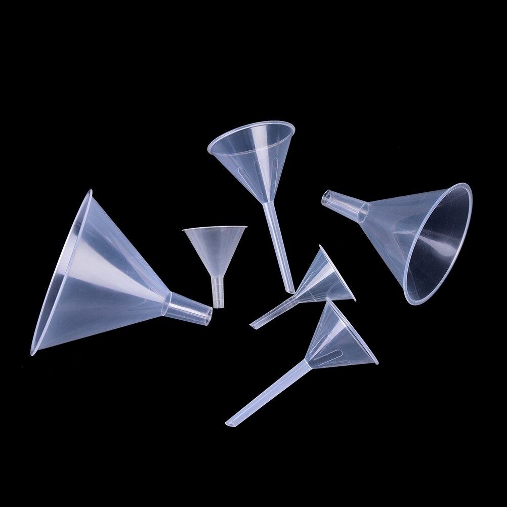 1Pc Parfum Trechter 1/2 "50Ml Mond Dia Laboratorium Transfer Parfum Mini En Duidelijke Witte Plastic Filter Trechter