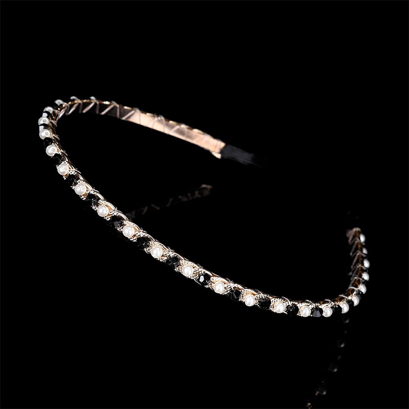 LEVAO Full Rhinestone Hairband for Women Boutique Crystal Hair Hoops Shiny Bezel Headband Wedding Headwear Party Accessories