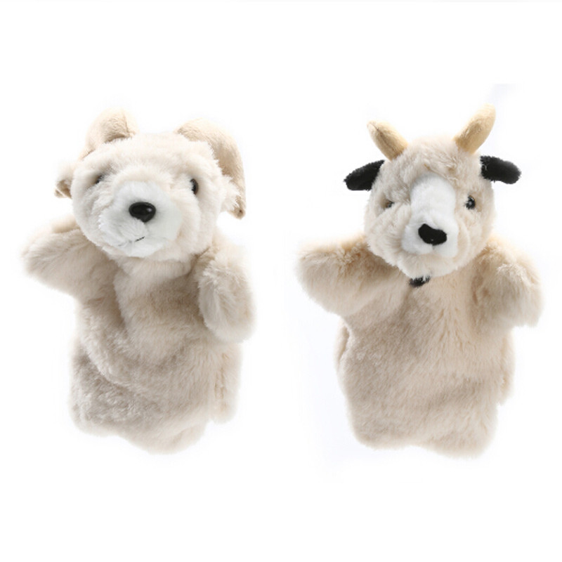 Cabra pequeño Animal estilismo dedo muñeca juguetes colgantes de cama oveja mano títere