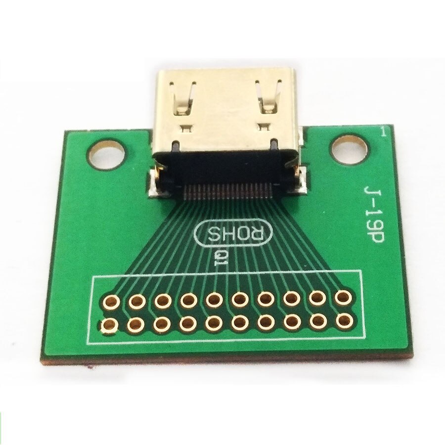 1PCS HDMI-Compatible 2.0 Connector Male Plug Breakout Terminals Solderless / Soldering Modular Computer TV Video Plug W/ Shell: NO.16