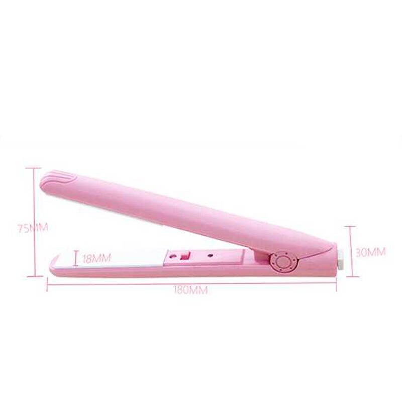 Mini draagbare elektronische keramische stijltang krultang roze stijltang 200-250v krultangen stijltang