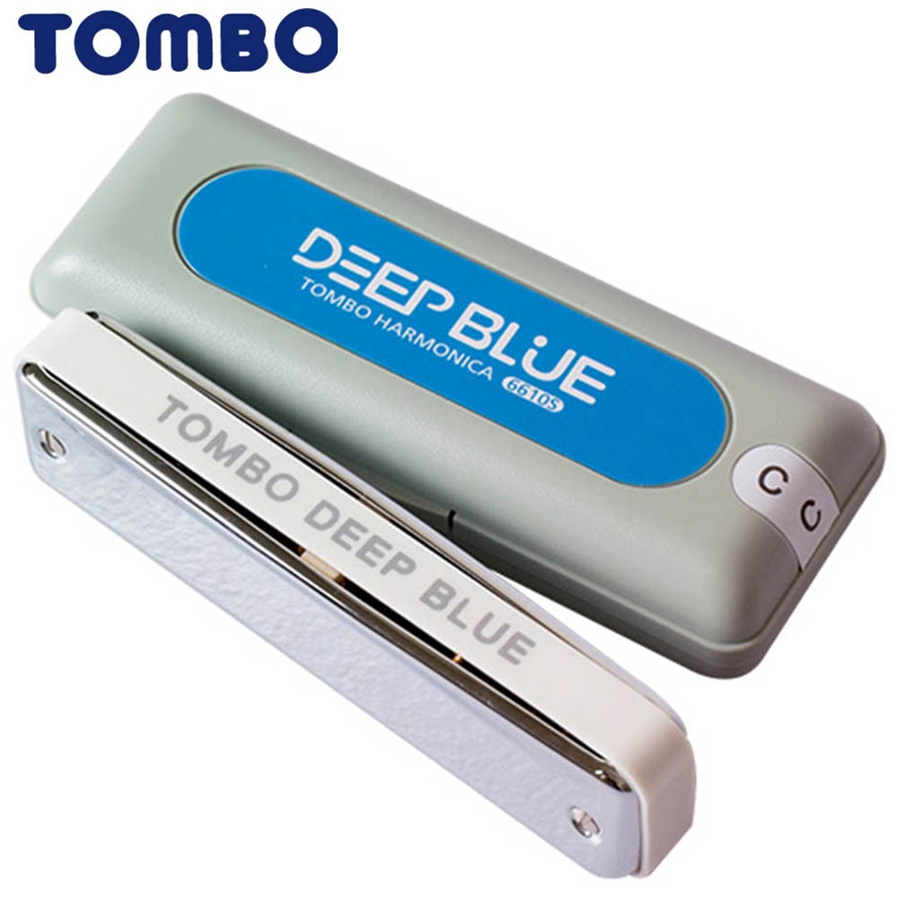 Tombo Harmonica Deep Blue Diatonic 10 Holes Blues Harp Mouth Organ ABS Key Of C Harmonica Musical Instruments Japan Tombo 6610S