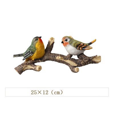 Amerikaanse Creatieve Muur Hanger Craft 3D Stereo Hars Vogels Haak Veranda Jas Sleutel Haak Rack Muur Opknoping Ornamenten Muurschilderingen Decoratie: 1