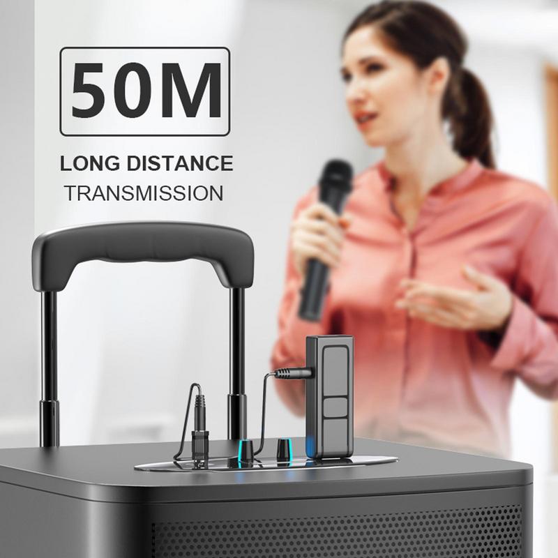 1 Pair VHF Wireless Microphone System Kits USB Receiver Handheld Karaoke Microphone Home Party Smart TV Speaker Singing Mic