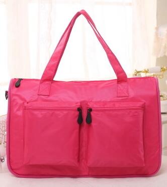 Nylon Women Luggage Bag Portable Folding Travel Tote Bag Weekender Casual Handbags 30%OFF T437: rose ren