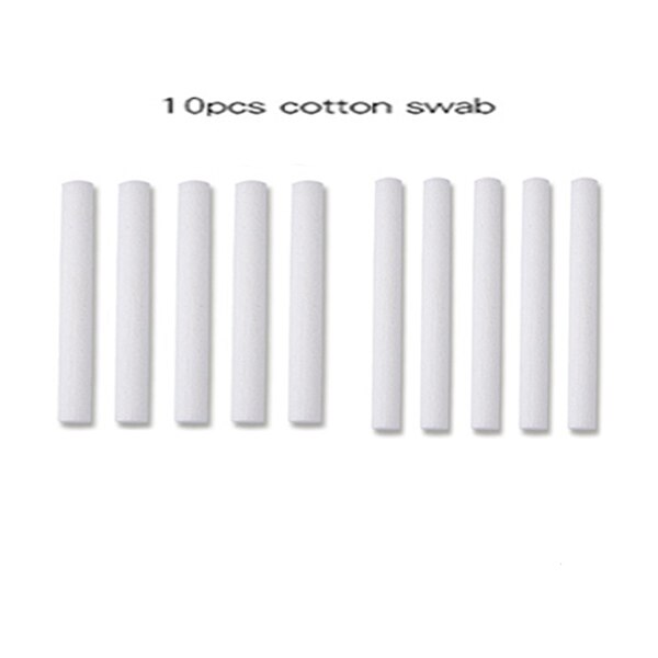 Electric Humidifier Aroma Oil Diffuser Essential Ultrasonic Wood Grain Air Humidifier USB Mini Mist Maker LED Light: 10pcs Cotton swab