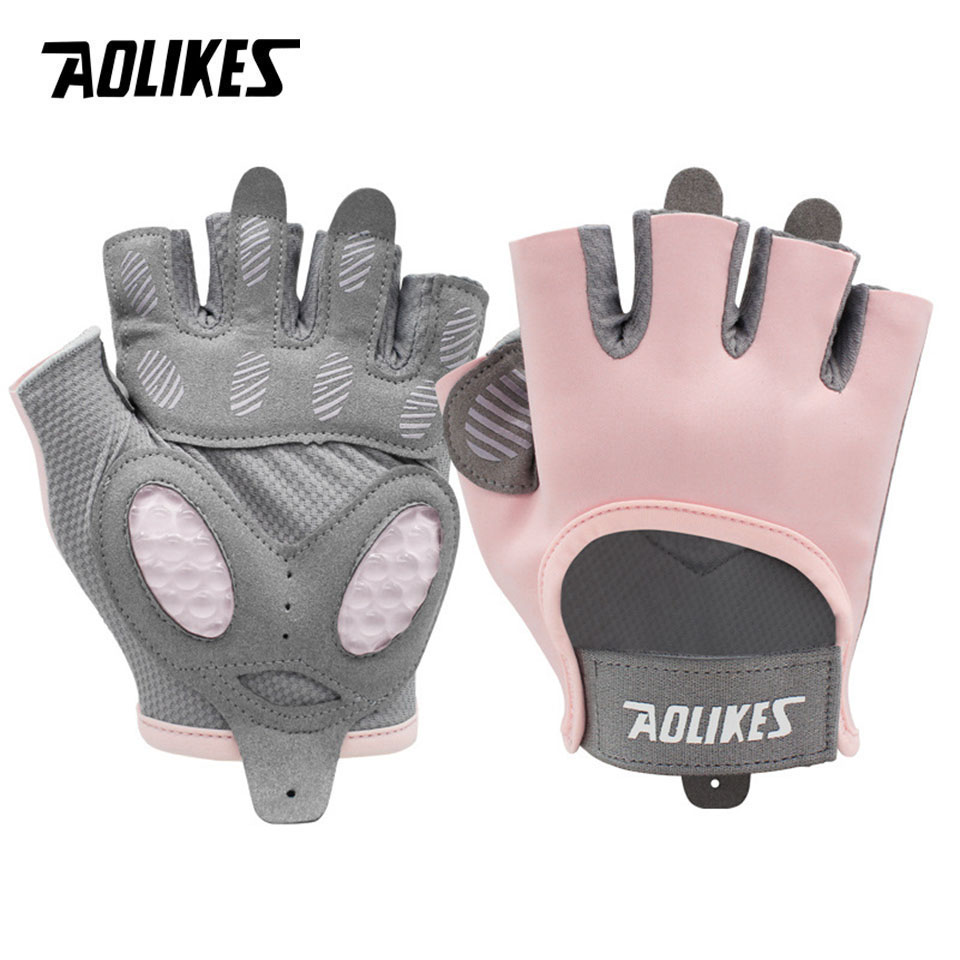 Aolikes 1 paar fitnesshandschoenen voor bodybuilding, sport, fitness, dumbbell workout, ademende handschoenen voor crossfit en gewichtheffen