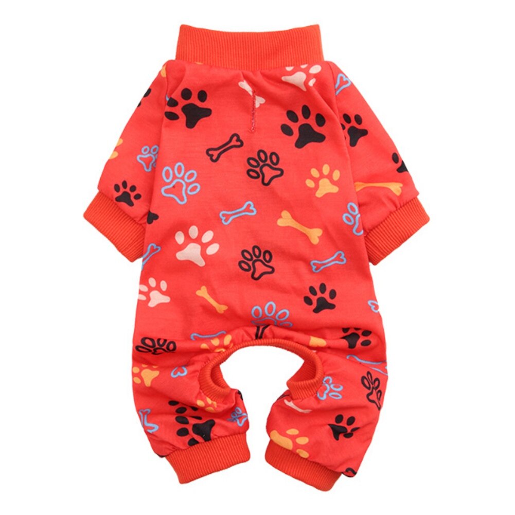 Pet Dog Cat Pajamas Autumn Winter Warm Pet Jumpsuit Clothes for Small Medium Dogs Pet Yorkies Shih Tzu Puppy Four Legged Outfits: O / L