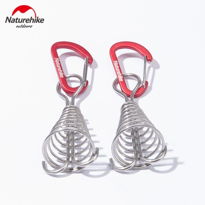 Naturehike 2 stuks lichtgewicht visgraat vloerveer nagels aluminium tentharingen haringen kampeeruitrusting outdoor tent accessoires