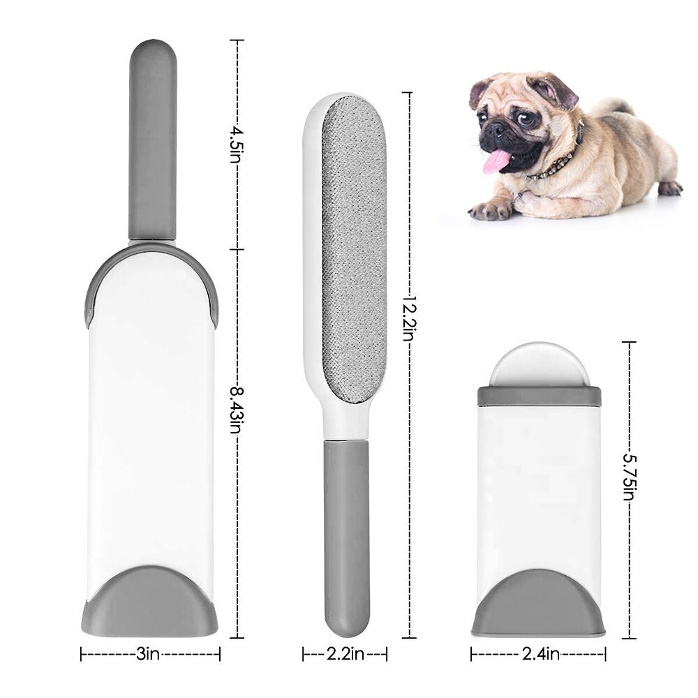 Pet Hair Remover Brush Dog Cat Hair Remover Pet CombTool Fur Brush Base Double-Side Furniture Sofa Clothes Cleaning Lint Brush