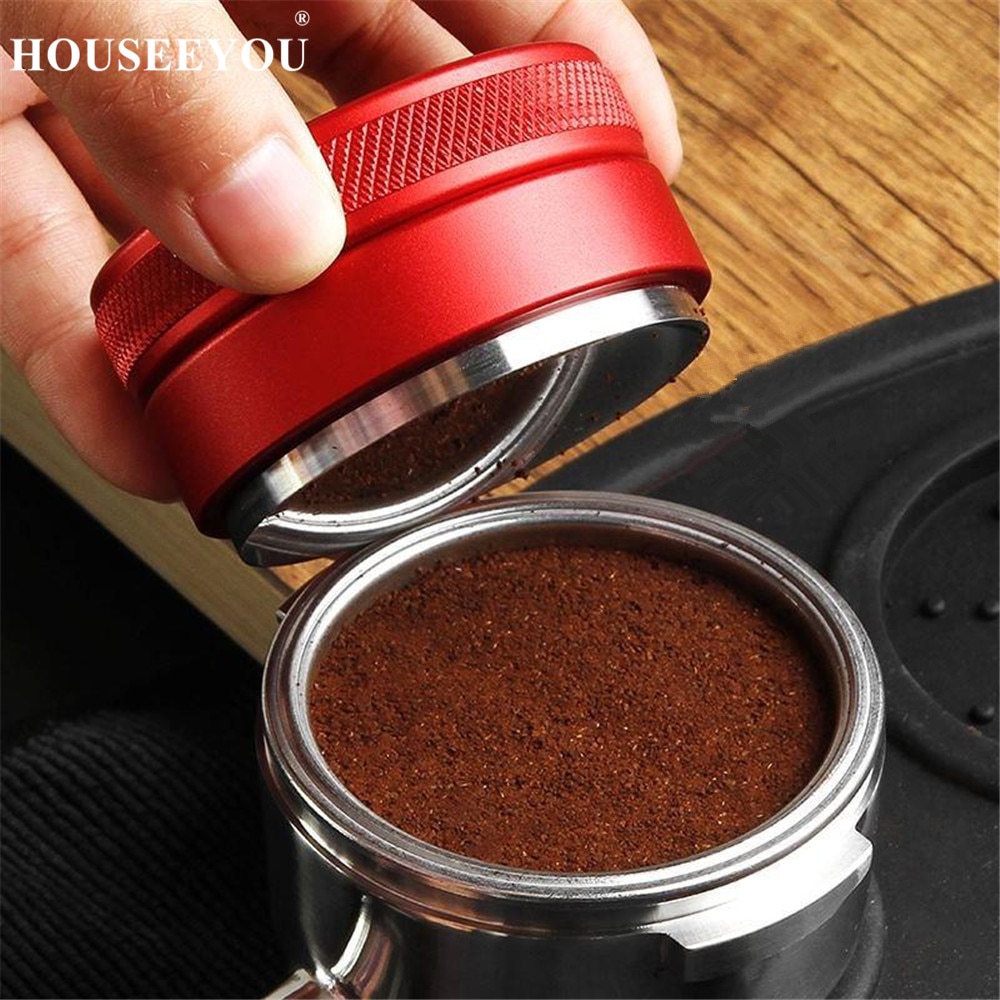 Espresso 58mm Koffie Distributeur Leveler Tool Macaron Koffie Tamper met Drie Schuine Hellingen voor Keuken Bar Outdoor Camping