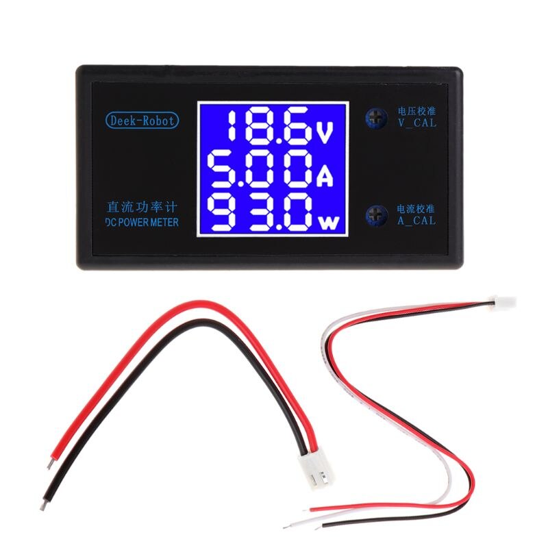 Amperímetro de voltímetro de 0-50V 5A 250W, amperímetro, vatímetro, Panel LCD, amperímetro de voltaje, medidor de potencia H7EE