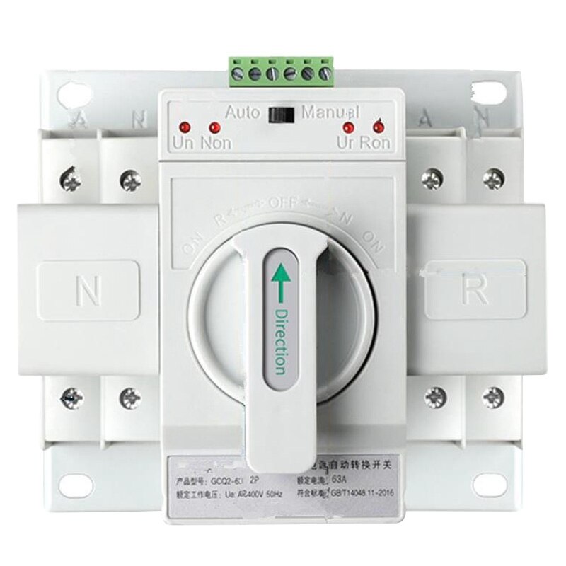 Dual Power Automatic Transfer Switch 2P63A Switch Gear Switch Cb Class Ats Home Single Phase 220V: Default Title