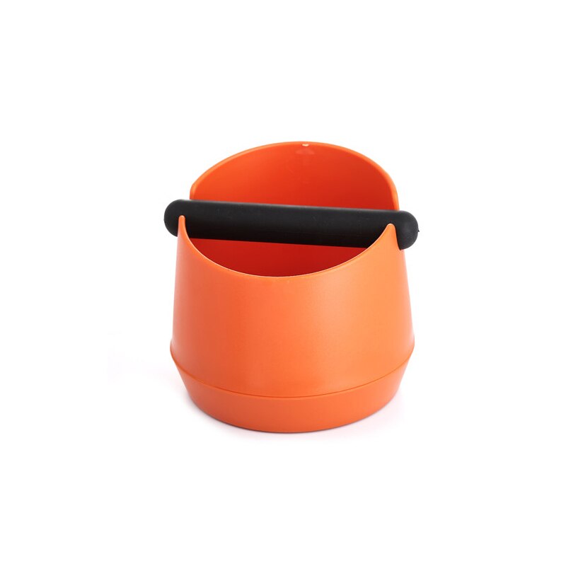 Durable Coffee Knock Box Espresso Grind Container Anti Slip Coffee Grind Dump Bin Waste Bin with Detachable Knock for Barista: L Orange